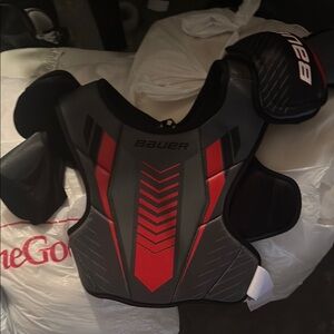 Bauer Black and Red Hockey Shoulder Pads